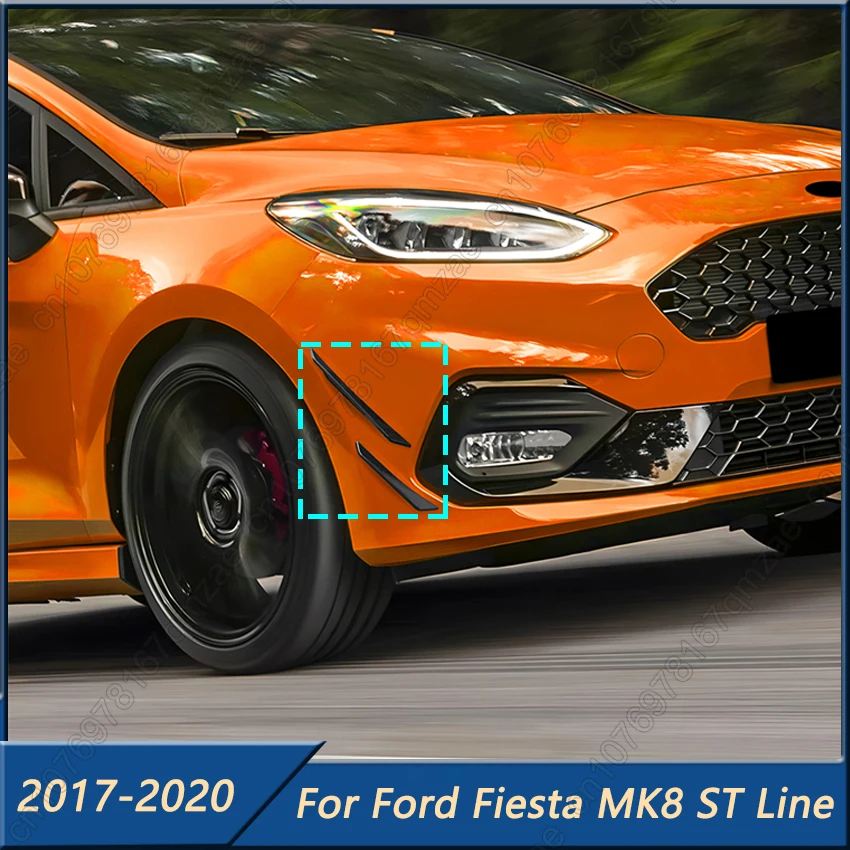 

Передний бампер автомобиля, накладка на лезвие для Ford Fiesta MK8 ST Line 2017 2018 2019 2020, противотуманная фара, канаты, накладка на молнии, комплекты кузова