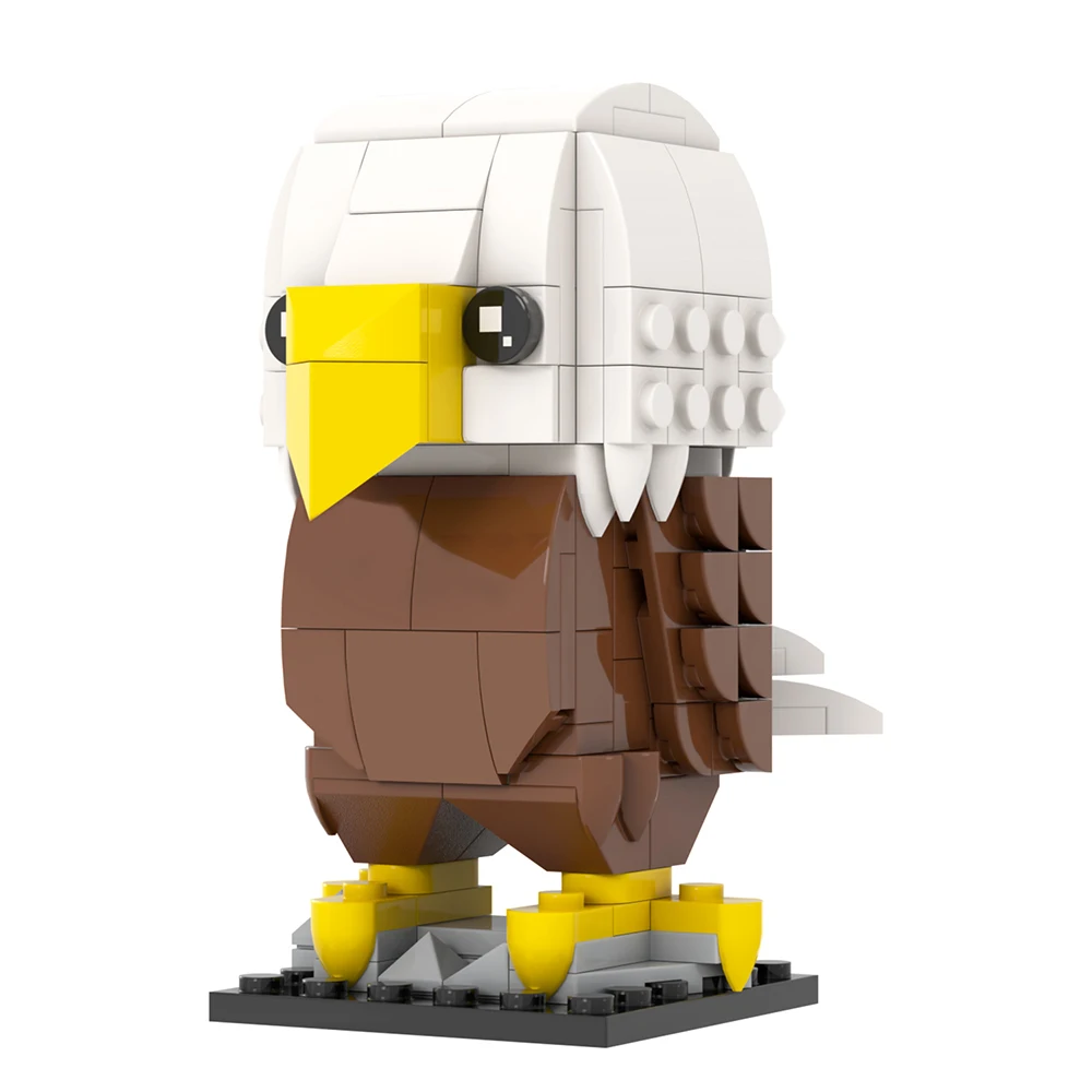 MOC الحيوانات Brickheadz الكسل ختم الماشية فرس النهر الكركدن النسر البطريق متوافق ألعاب مكعبات البناء للأطفال أصدقاء الهدايا ثلاثية الأبعاد #6