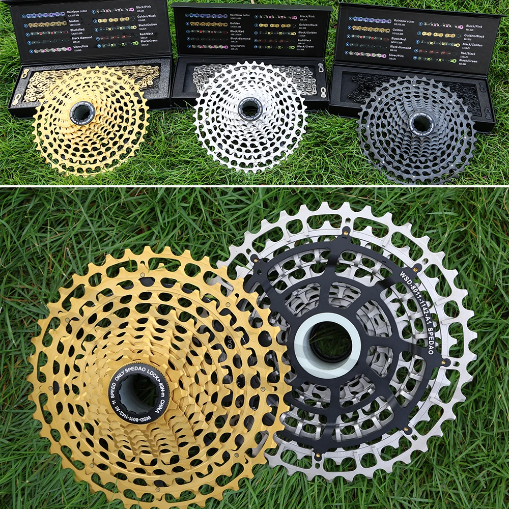 SROAD MTB 11S 11-42T 11 Speed MTB Bicycle Cassette Steel CNC Made Freewheel 11v K7 Fits HG Hub Super Light 320g