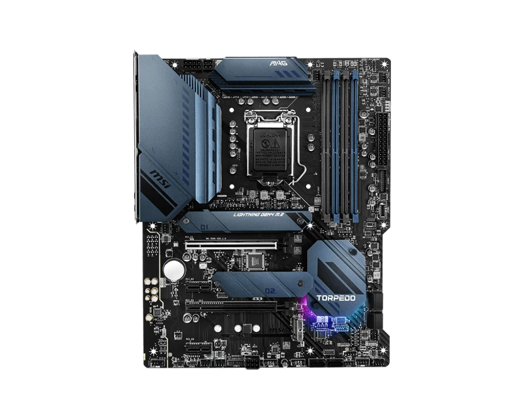 Z590 Motherboard MSI MAG Z590 TORPEDO LGA 1200 Motherboard 4×DDR4 128GB PCI-E 4.0 3×M.2 USB3.2 HDMI ATX For 11th gen CPU