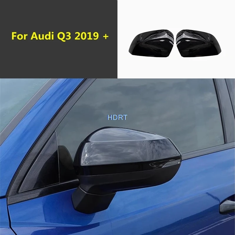 

For Audi Q3 2019 + Car Styling Rear View Side Mirror Cover Reflective Mirror Wing Cap Door Reverse Mirror Case Trim Accessories
