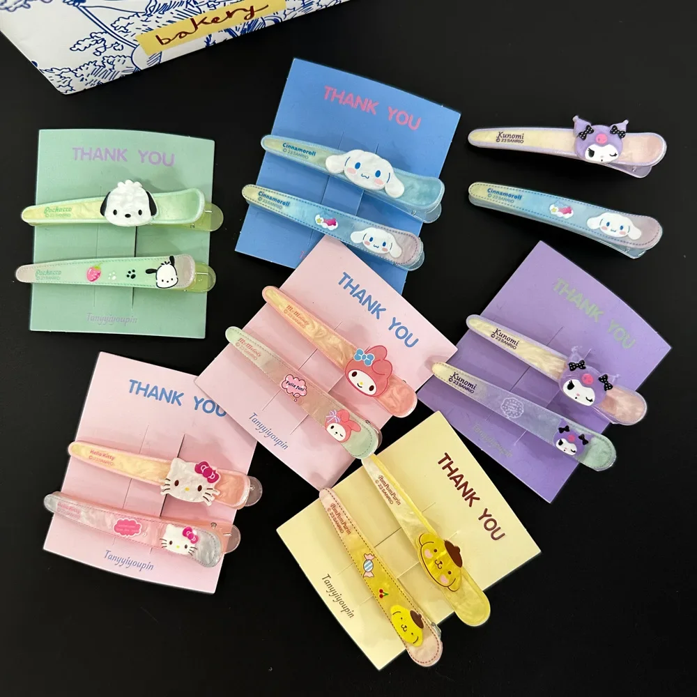 

Anime Sanrio Hair Clip Kuromi My Melody Pochacco Pompompurin Cinnamoroll Kawaii Cartoon Artistic Fashions Gifts for Girls