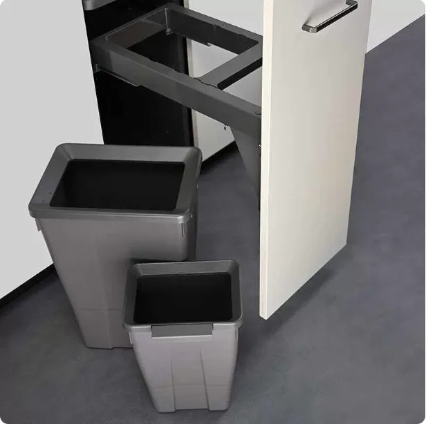 Large Hidden Slide Out Waste Bin for Home Bedroom Built-in Pull Out Kitchen Trash Can