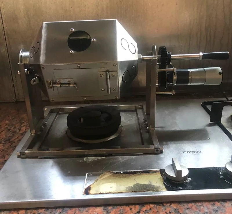 Electric Self-rotating Coffee Roaster Gas Heating Coffee Bean Nuts Baking Machine Home Outdoor Roasting Machine view 5