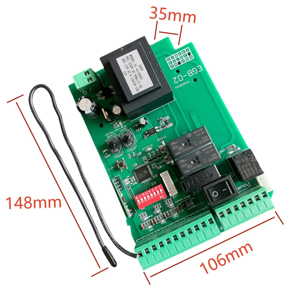 لوحة تحكم أوتوماتيكية لفتح الباب المنزلق 220 فولت/110 فولت مع جهاز إرسال عن بعد #6