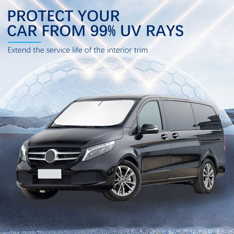 

Car Windshield SunShade Sun Visor Foldable Parasol Blocks UV Rays For Mercedes Benz V260L W447 W448