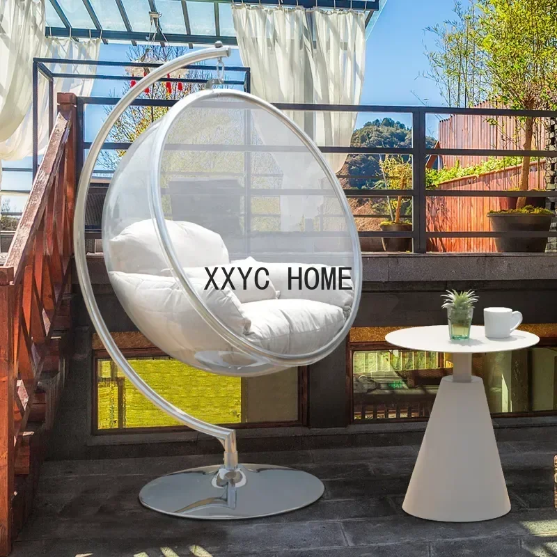 

Home page transparent bubble chair indoor hanging chair hanging basket hanging ball space chair glass ball Nordic swing outdoor