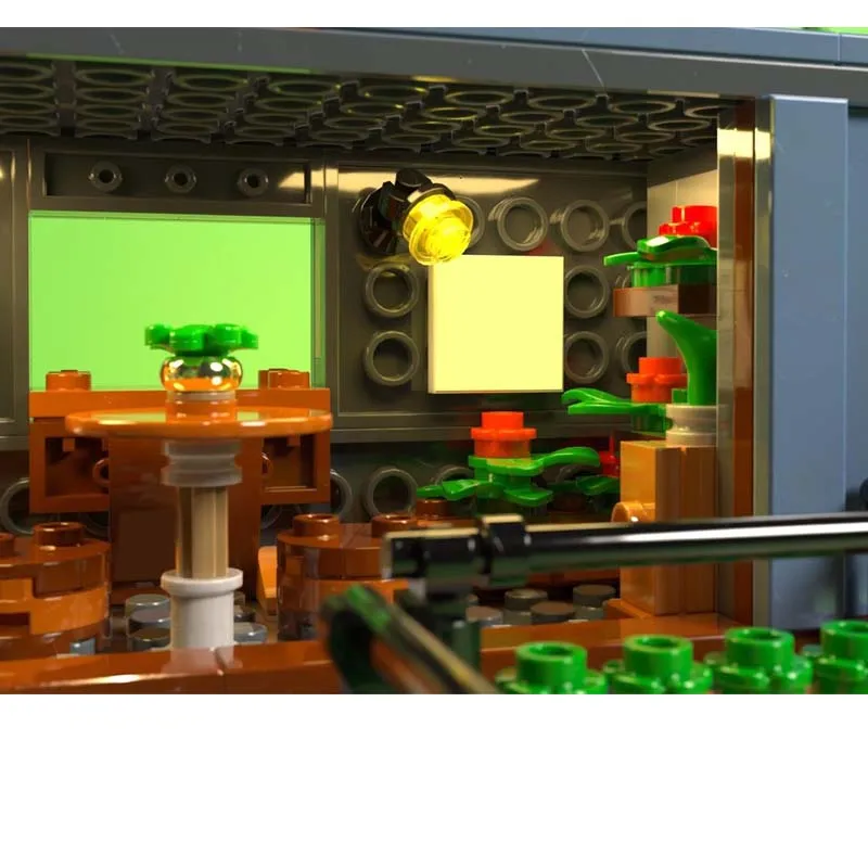 1699 pièces Blocs de construction modulaires personnalisables MOC, thème Ville, Rue, Caisse de transport, Place, Technologie simple, Populaire, DIY, Jouet d'assemblage pour garçons, Cadeau