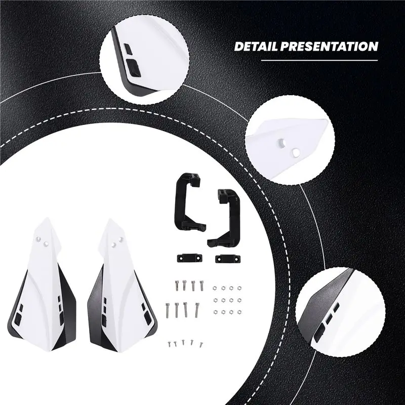A21E-White Universal Motorcycle Handguard Motocross Hand Guard Protector For Motorcycle 22Mm Handlebar Protector