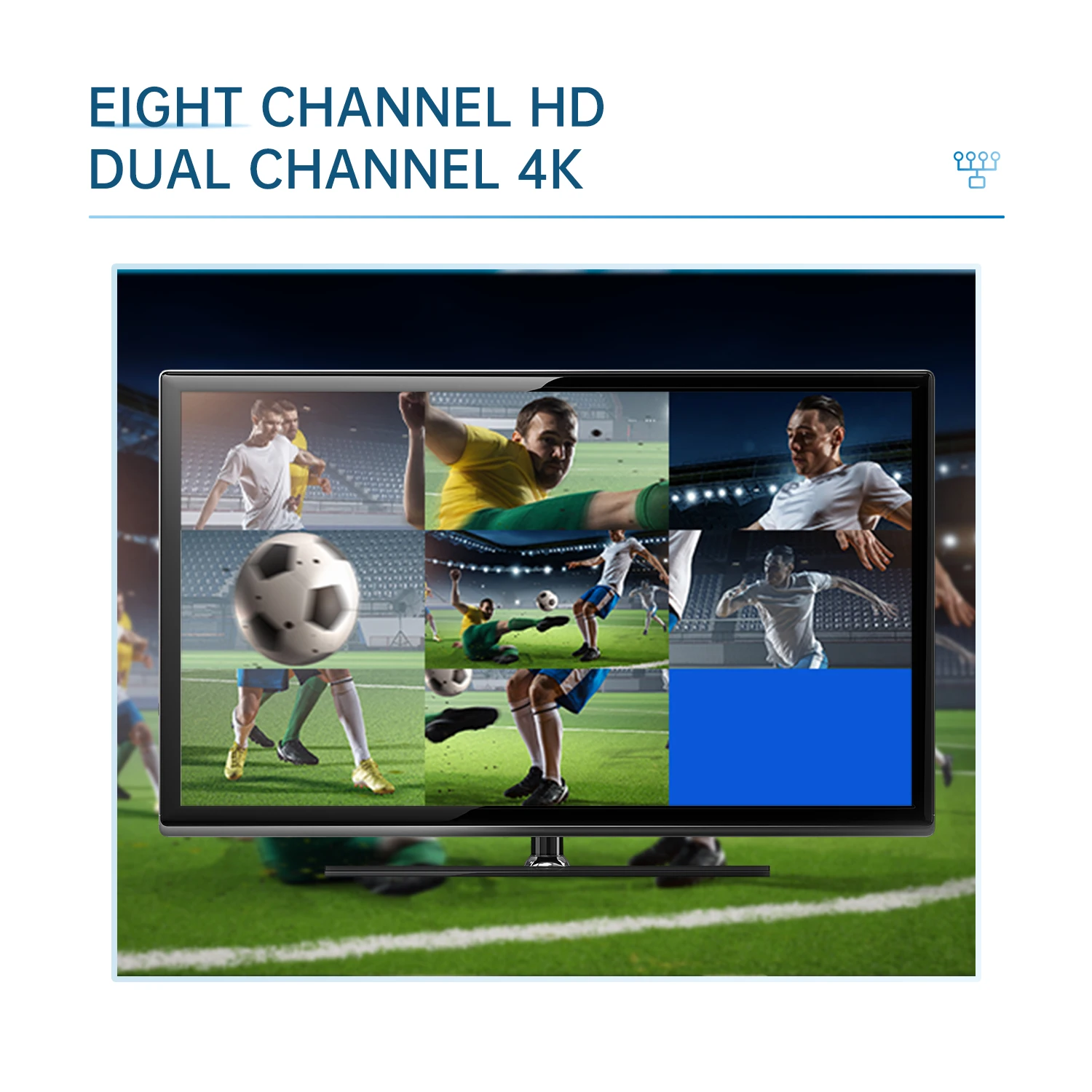 Транскодер для прямой трансляции видео 4K HEVC H.265 H.264 8-в-1 IP-в-IP IPTV TV Broadcast с поддержкой RTMP RTMPS UDP HTTP RTSP HLS SRT 4.