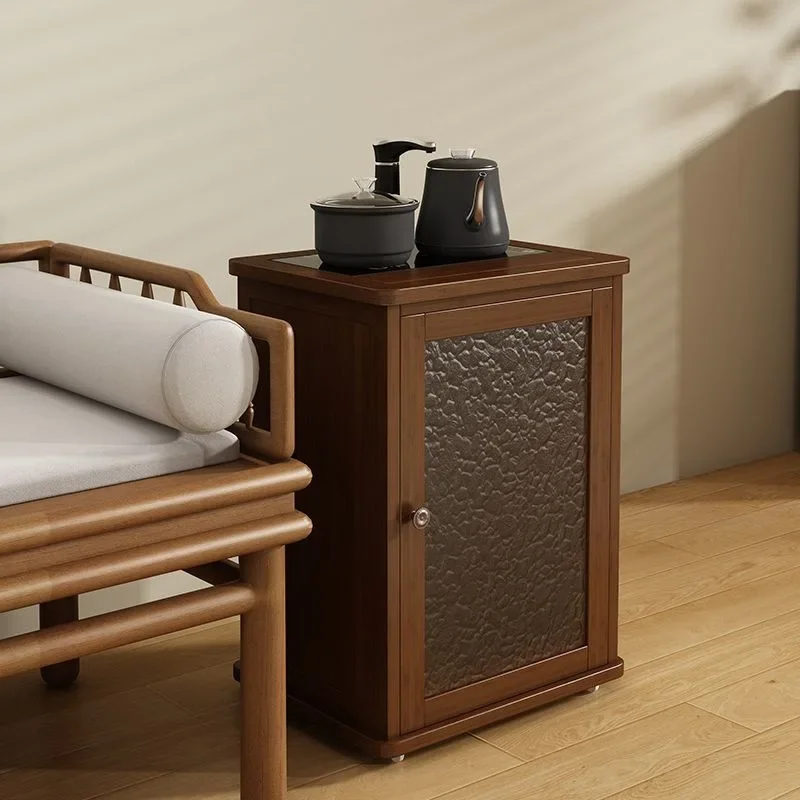 Mobile home tea table, tea table, a few small tea carts in the corner of the living room