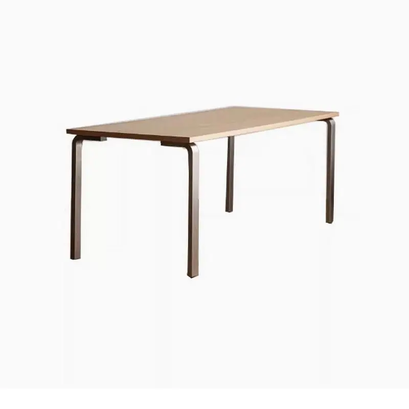 

Medieval desk long desk ins wind computer table pure solid wood dining table simple writing desk stainless steel