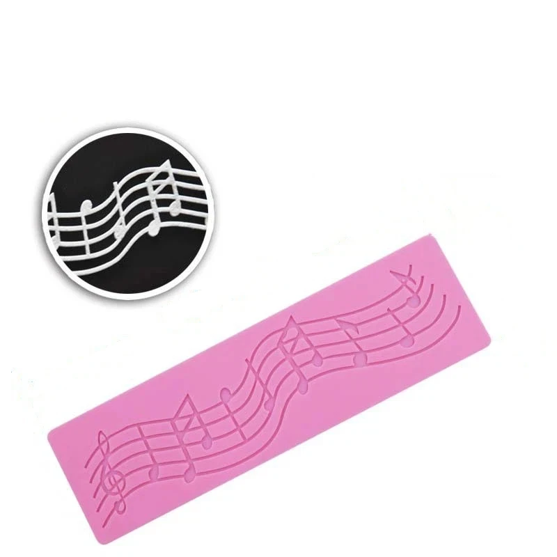 

New Cake Decoration Molds Music Lace Silicone Mold Lace Note Silicone Cake Wedding Cookie Chocolate Silicone Molds Pastry Tools