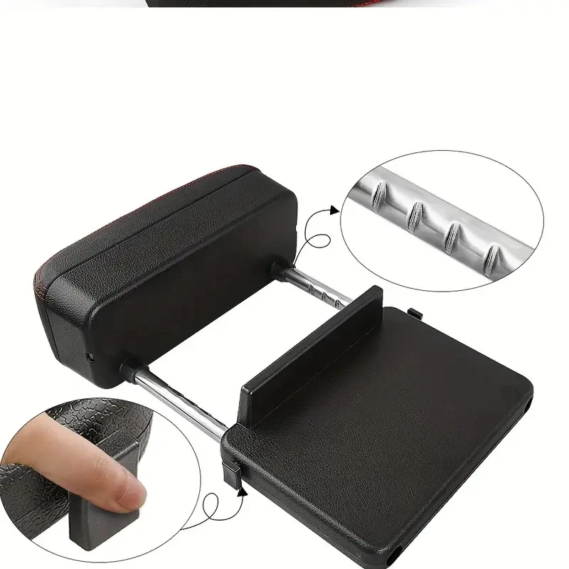 Caja de almacenamiento para el espacio entre los asientos del coche, con reposabrazos multifuncional y función de elevación del reposabrazos.
