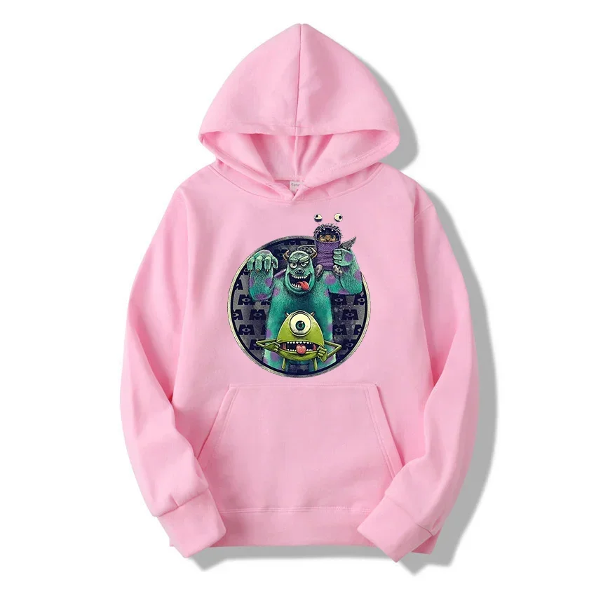 Male Sweatshirts Pocket Disney Monster University Sullivan Mike Print Clothing Cozy Popular Men Hoodies Autumn Winter Pullover