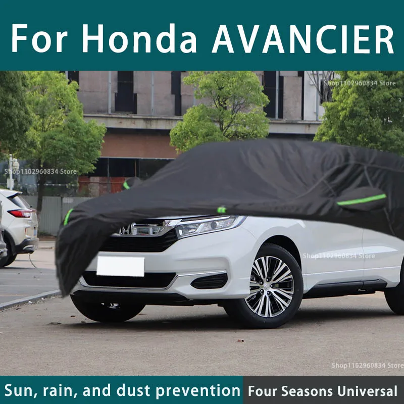 

For Honda Avancier 210T Full Car Covers Outdoor Uv Sun Protection Dust Rain Snow Protective Anti-hail Car Cover Auto Black Cover