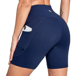 Legginsy damskie spodenki sportowe do jogi z wysokim stanem spodenki dla motocyklisty kobiet legginsy sportowe do fitnessu kieszonkowe spodnie do jogi