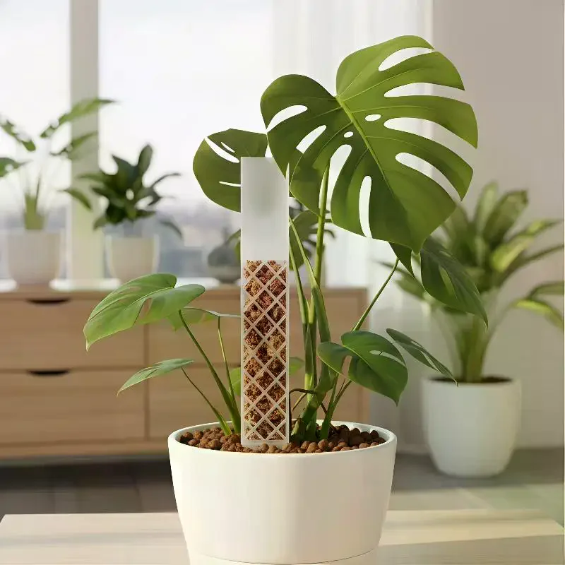 D Shaped Self Watering Plant Drip Moss Column Pole Adjustable Flow for Automatic Water Supply Indoors