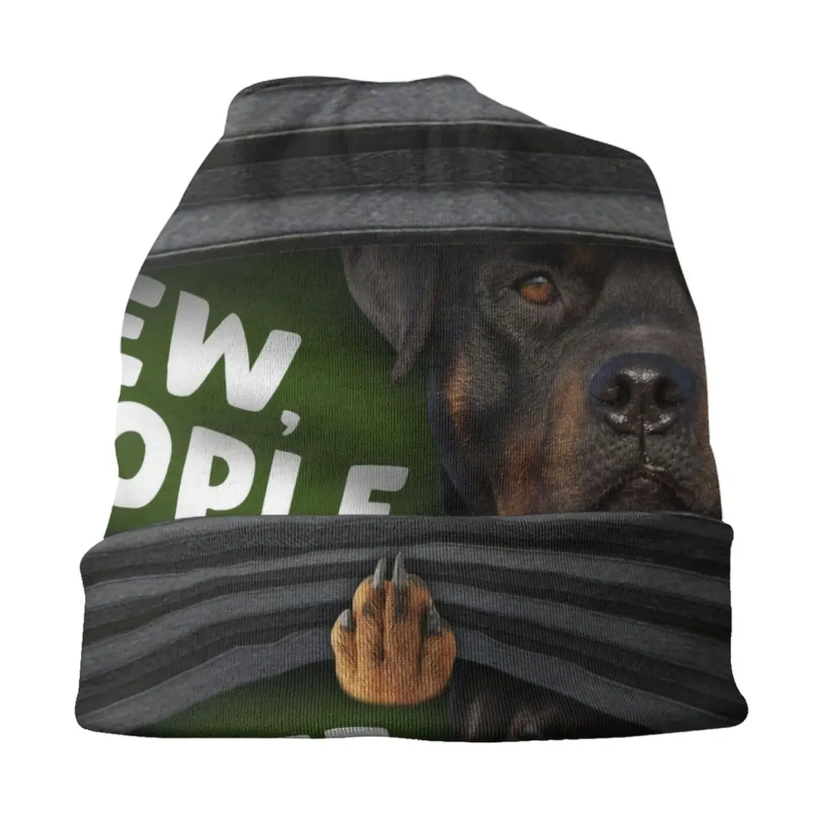 Rottweiler Ew People Skullies Beanies Caps Streetwear Winter Warm Knitting Hats Unisex Metzgerhund Rott Rottie Dog Bonnet Hats