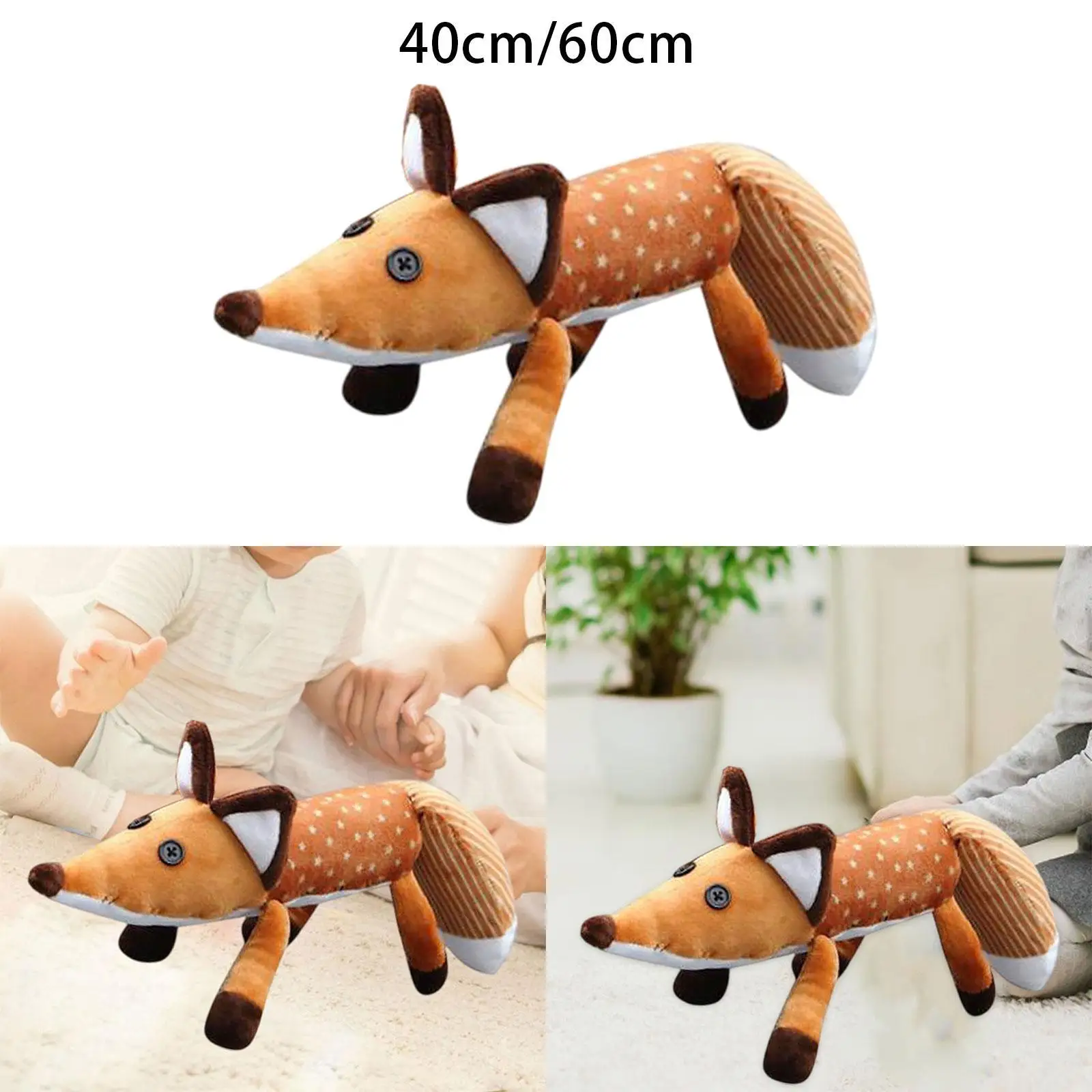 Pluszowa zabawka lis, kreskówkowy, miękki, przytulny, upominek na przyjęcie, lalka-lalko, urocza pluszowa lalka lis dla dzieci, chłopców, dziewczynek, prezent urodzinowy