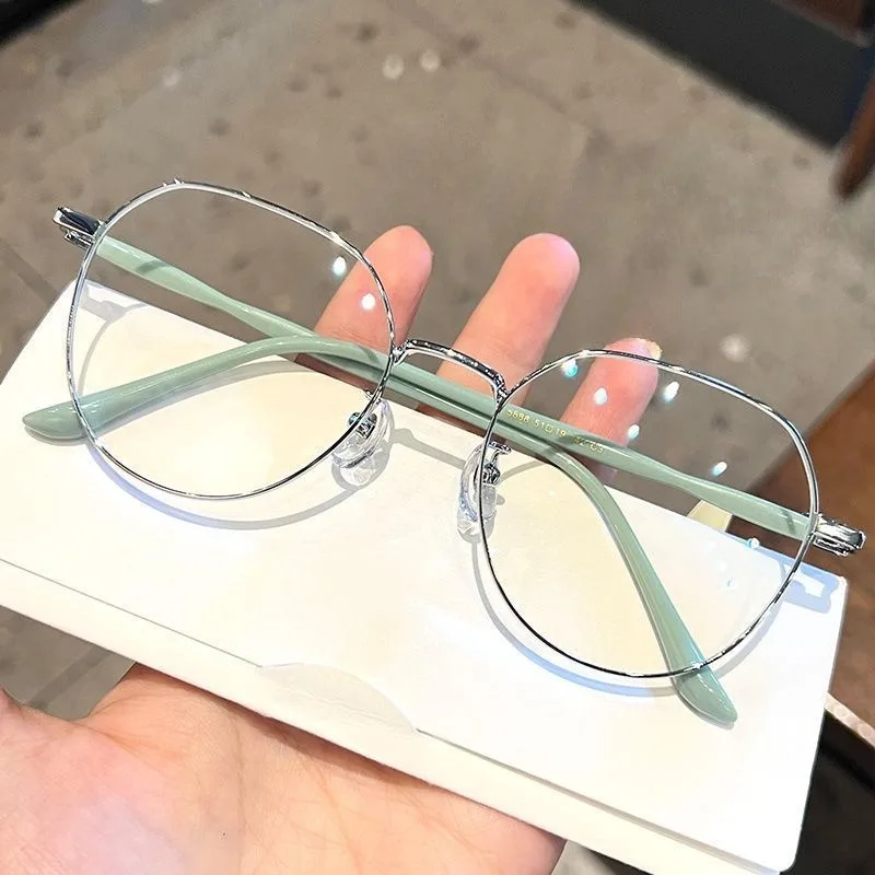 Koreanische Mode Metallrahmen Brillen Anti Blaues Licht/Strahlung Gläser für Frauen für Studenten – Detail 6