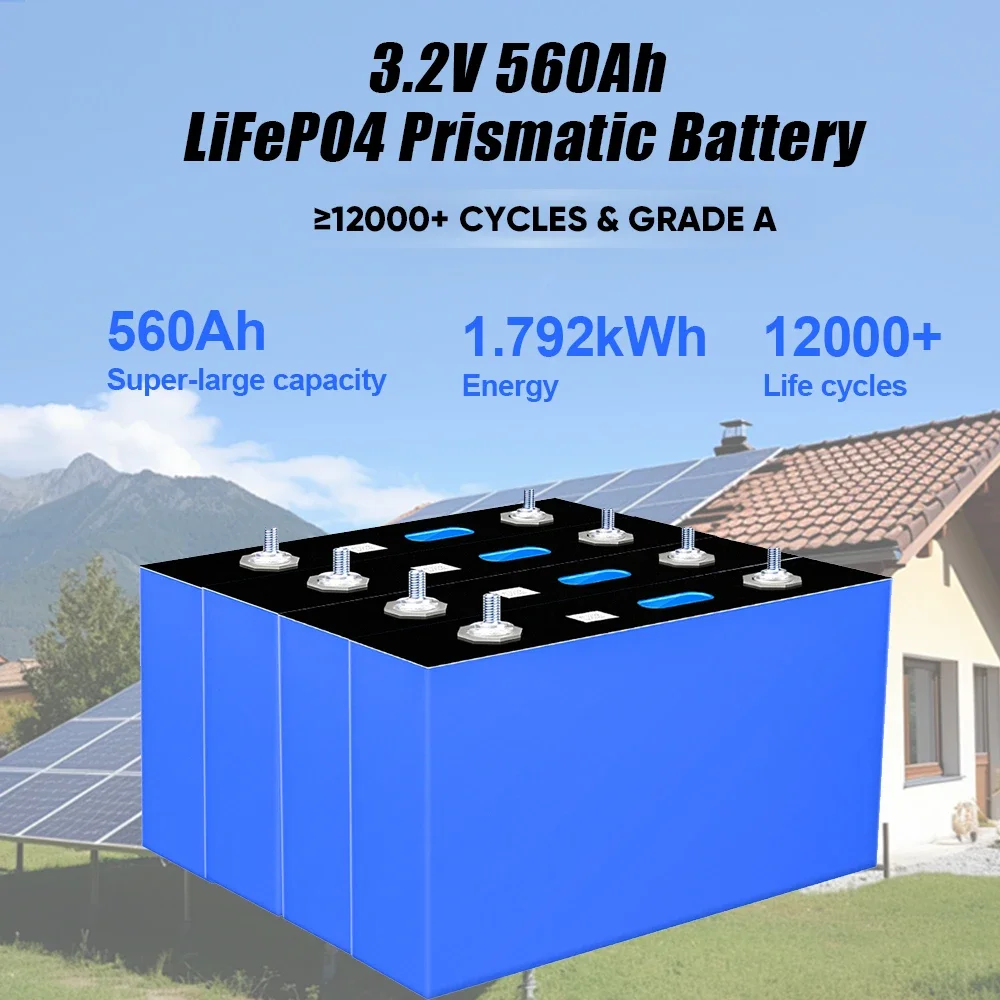 2025 New EVE MB56 12000cycle 560Ah 628Ah 600Ah MB31 3.2V Lifepo4 Prismatic cell Lifepo4 Battery Cells For 12V 48V Battery Pack