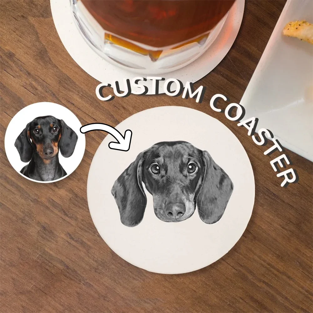 

Customized Personalized Ceramic Coasters With Free Laser Engraving Patterns Creative Cup Mats For Home Wedding Gifts Wholesale