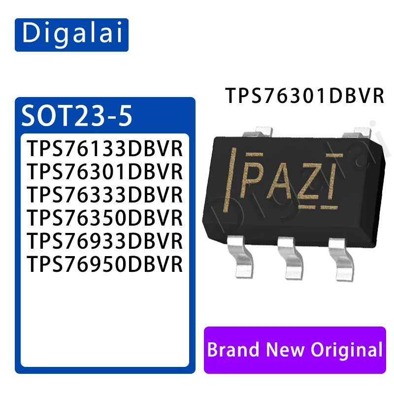

10-Pack TPS76301DBVR TPS76933 TPS76950 TPS76133 TPS76333 TPS76350 SOT23-5 LDO Linear Regulator Chips 100% Original New