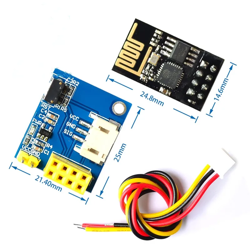 1PCS  Esp8266 esp-01 esp-01s Ws2812 RGB LED Module PCBA