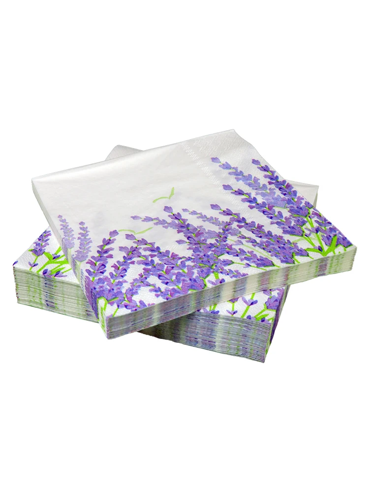

50 pieces per pack 3layers thickening colored printed paper napkins party tissues 33*33cm square disposable napkins