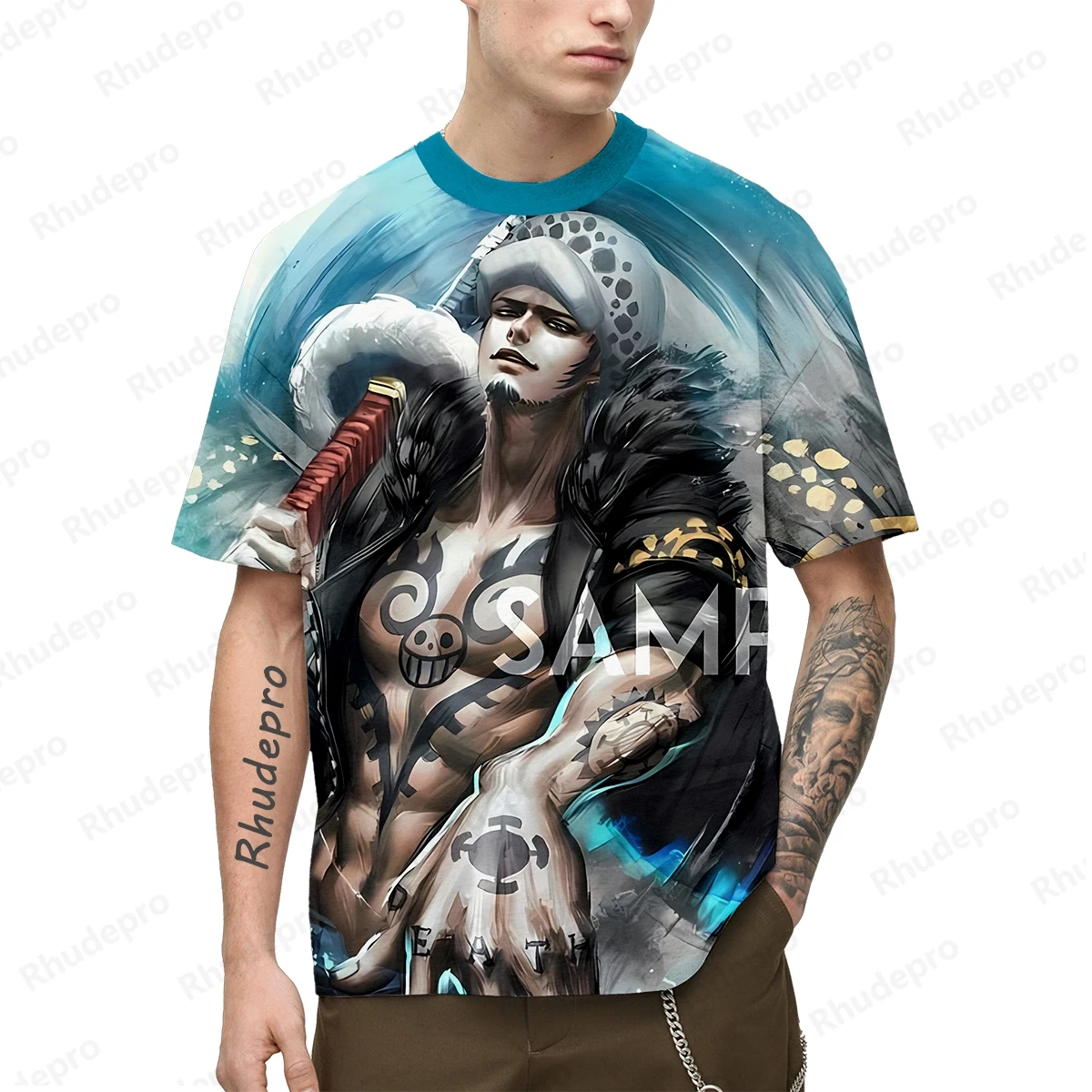 

One Piece 2025 Summer Men's Anime Monkey D. Luffy 3D Printing Role Play Women's And Children's Street T-shirts Unisex Oversized