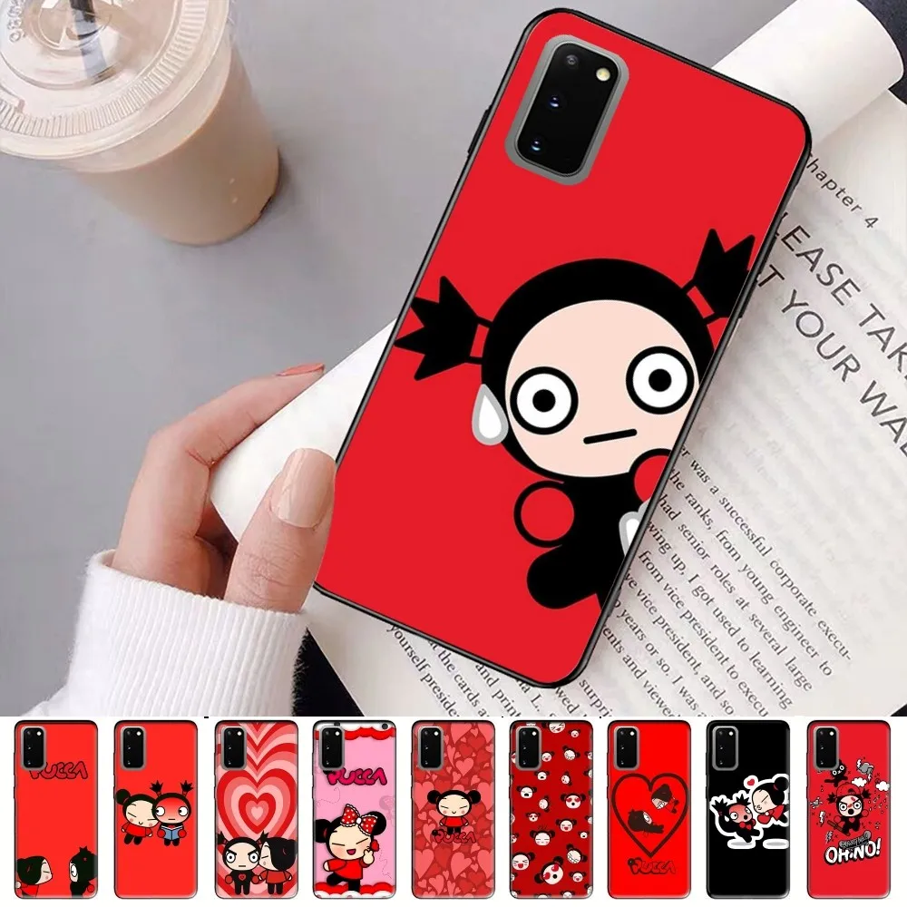 

Cartoon P-Pucca G-Garu Phone Case For Samsung S 9 10 20 21 22 23 30 23 24 Plus Lite Ultra FE S10lite Fundas