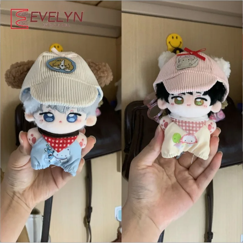 

Evelyn 10 см мини-плюшевая кукла, одежда, аксессуары для наряда для любви и глубокого пространства, комбинезон, шляпа, кепка, нагрудники, одежда, подарок