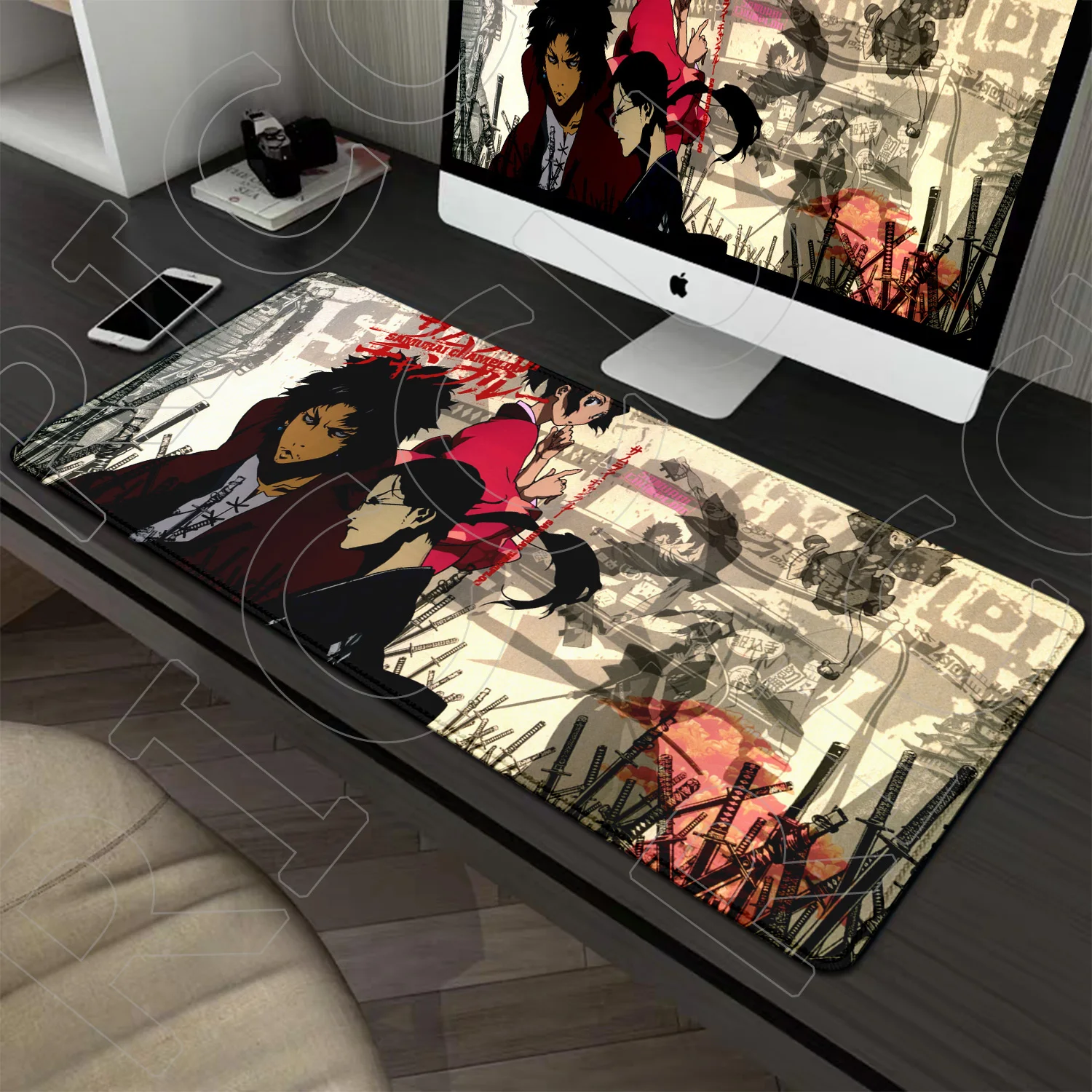 

Game Japan Samurai Champloo Mouse Pad Keyboard DeskMat Kawai Rubber Non-Slip expand Desk Mat XXL 90x40cm PC accessories MousePad
