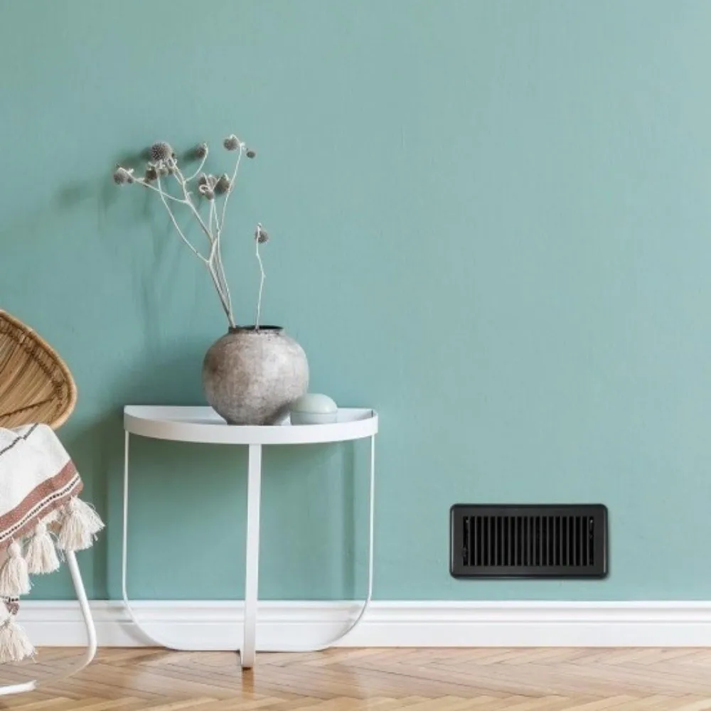 غطاء تسجيل الأرضية المعدنية 4*10 بوصة شبكة تنفيس شديدة التحمل مضادة للحجب غطاء هواء أغطية فتحة تهوية الأرضية #4