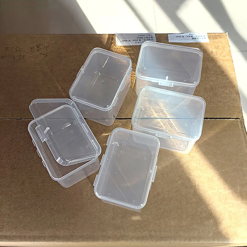 Transparent Storage Box Square Small Items Case Packing Boxes Jewelry Beads Container Sundries Organizer Fishing Tools