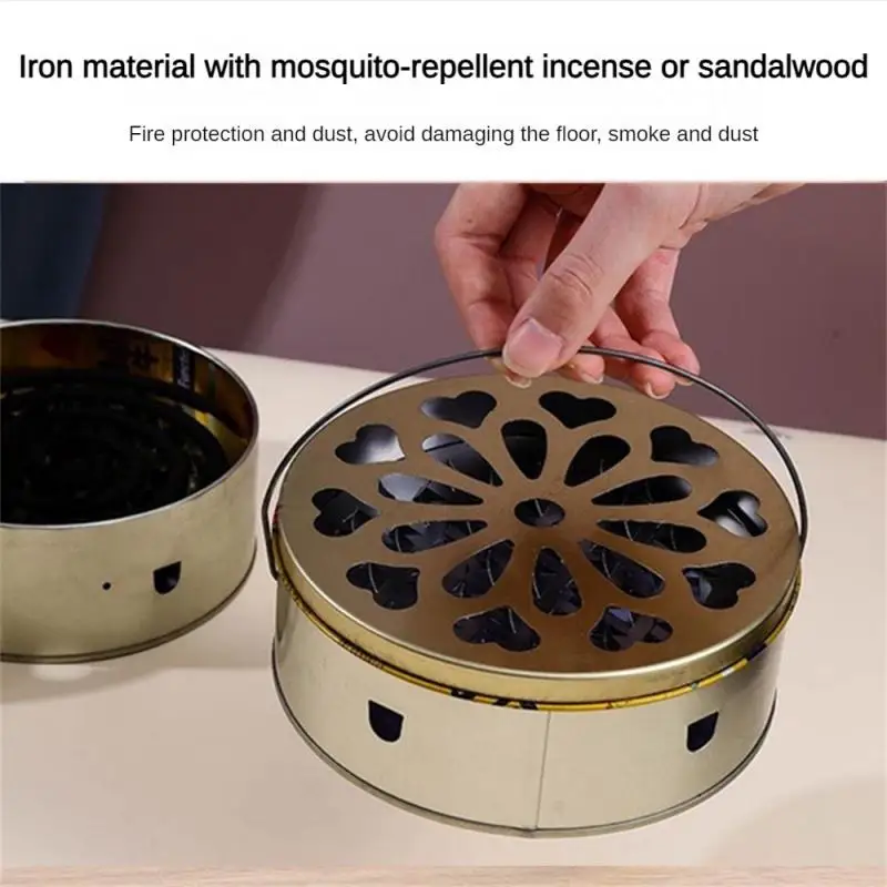 Portable Mosquito Coil Tray Holder Home Insect Repellent Anti-fire Sandalwood Incense Burner Box Anti-Mosquito Supplies