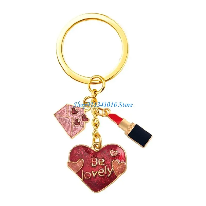 Gói số lượng lớn Móc khóa trái tim dành cho quà lưu niệm sự kiện lãng mạn và phụ kiện trang trí
