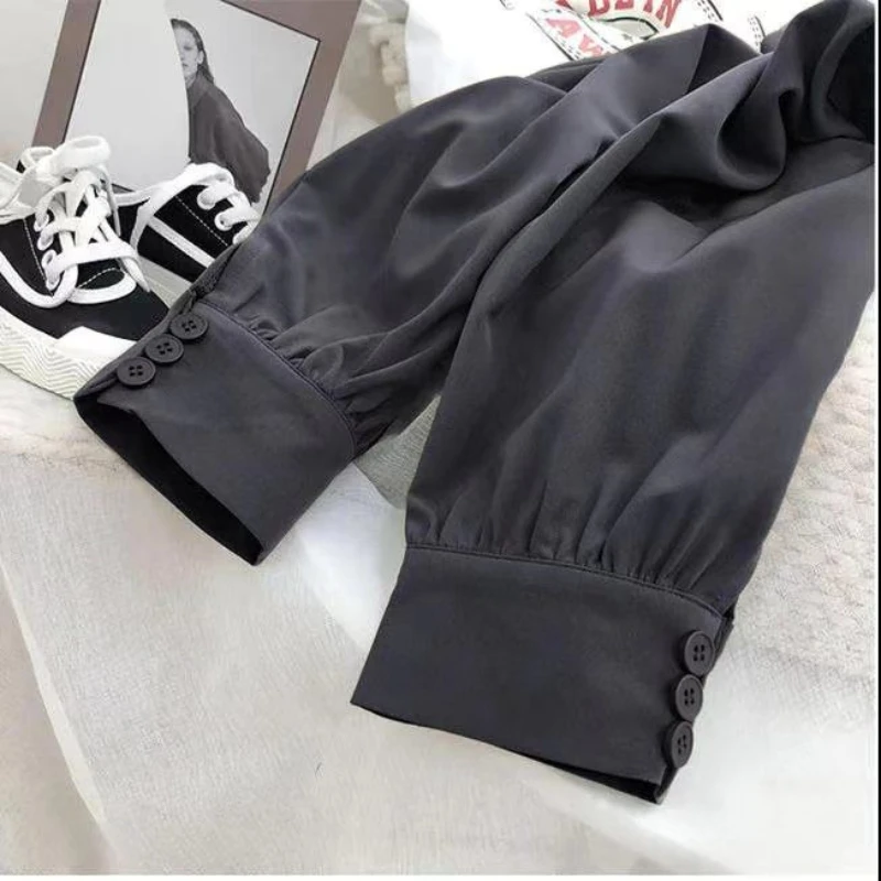 Korean New With Belt Button Pockets Cargo Pants Women High Waist Vintage Harajuku Streetwear Gothic Harem Pants Female Clothing