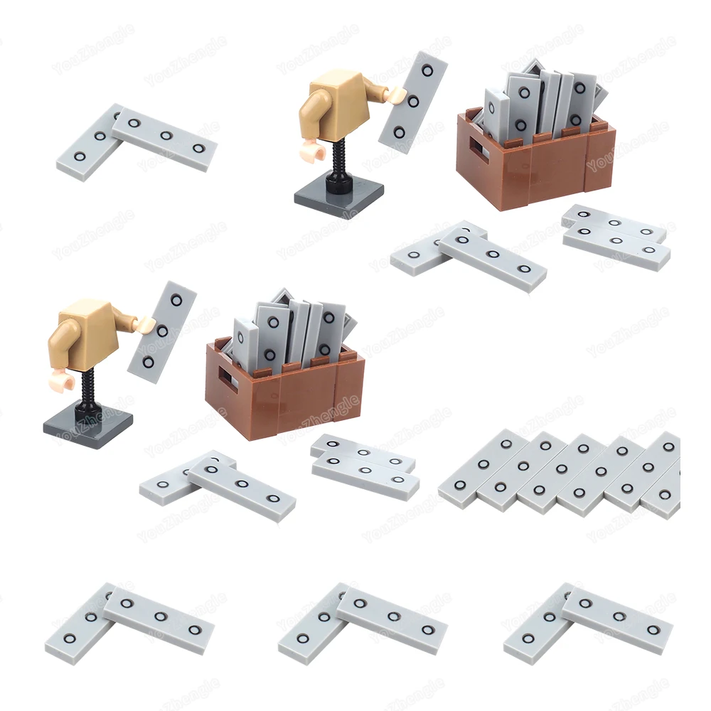 63864 Printed Steel Plate Bolt Pattern Building Block 1x3 Tiles Basic Parts MOC figures Mecha Equipment Scene Model Gift DIY Toy