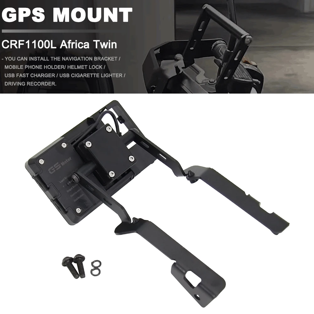 NEW Motorcycle Accessories For HONDA CRF1100L Africa Twin CRF 1100 L 2020 2021 Bracket GPS Board Bracket Mobile Phone Holder USB