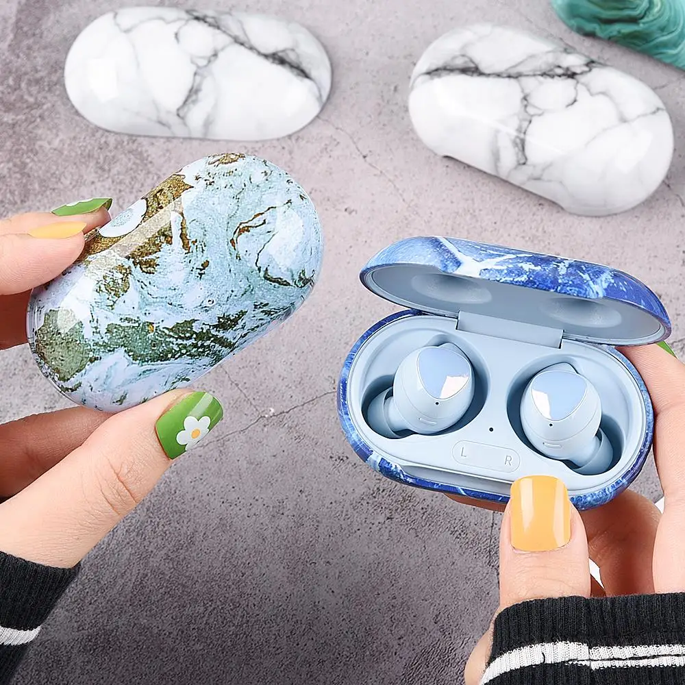 Marble Pattern Case for Samsung Galaxy Buds Buds+ Case Hard PC Protective Cover for Samsung galaxy buds plus buds buzz Case Capa