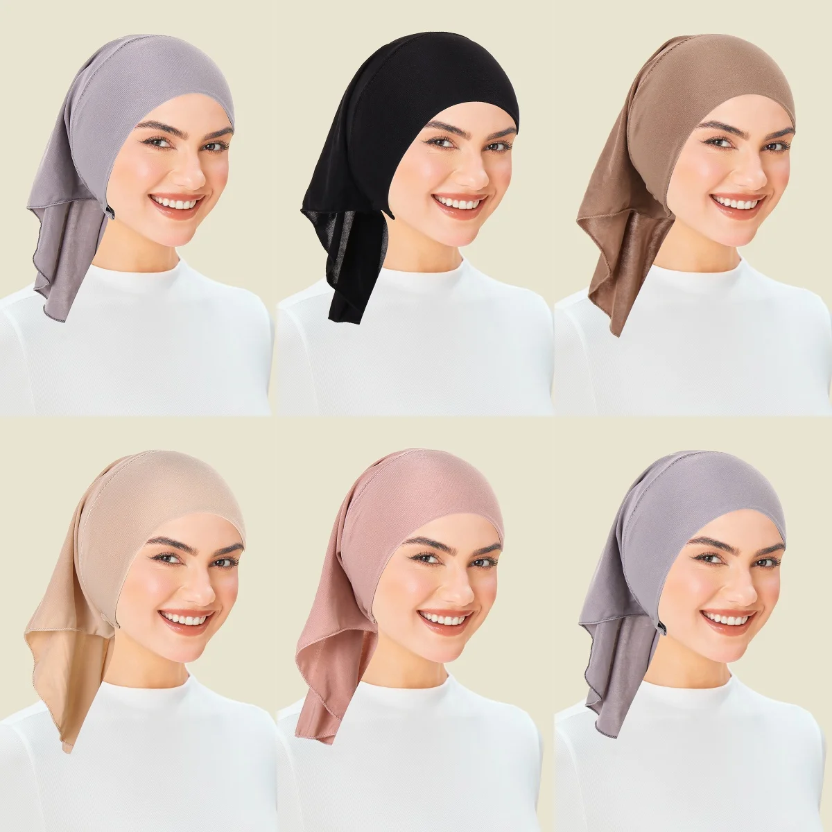 

Новый мягкий модальный мусульманский тюрбан, шляпа, внутренний хиджаб, исламский нижний шарф, капот, индийские шапки, женский повязка на голову, тюрбан