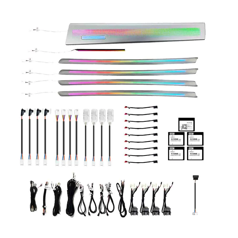 ترقية 256 لون سيمفوني LED ديكور الإضاءة المحيطة الداخلية لأودي Q3 2019-2024 ملحقات الشريط المحيط