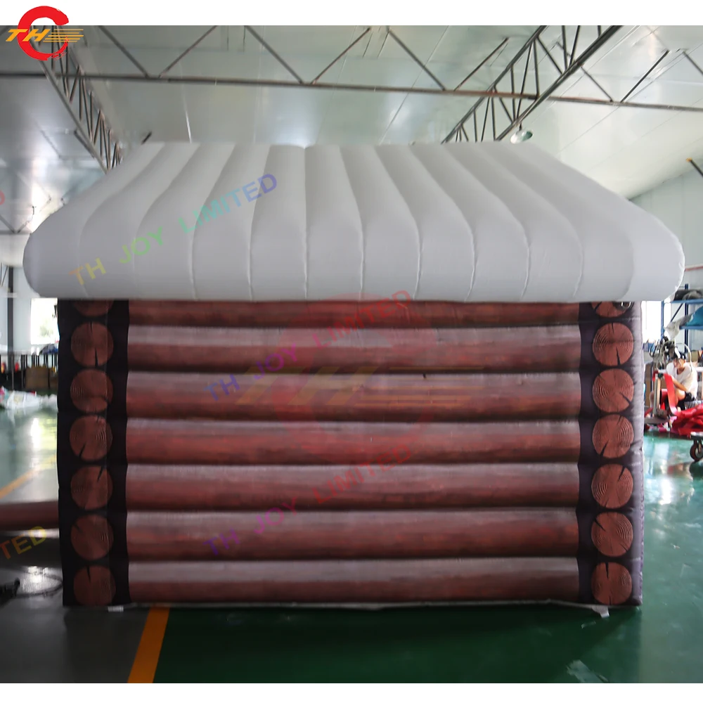 빠른 배송 3x3m 크리스마스 풍선 산타 하우스 풍선 크리스마스 이글루 하우스 (잔디밭 파티 행사용, 무료 송풍기 포함)