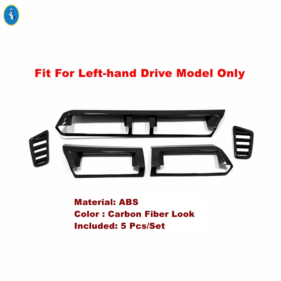 Dashboard Side / Center Air Conditioner AC Outlet Vent Frame Cover Trim For Peugeot 508 2019 - 2022 Car Carbon Fiber Accessories