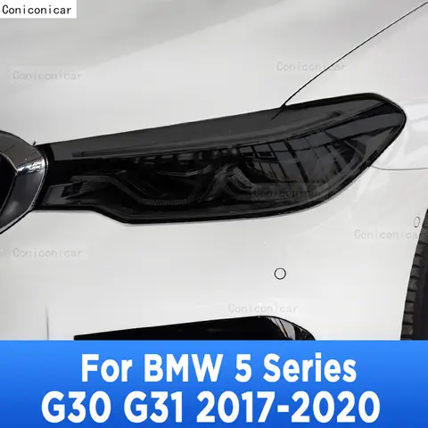 For BMW 5 Series G30 G31 2017-2020 Car Exterior Headlight Anti-scratch Front Lamp Tint TPU Protective Film Repair Accessories