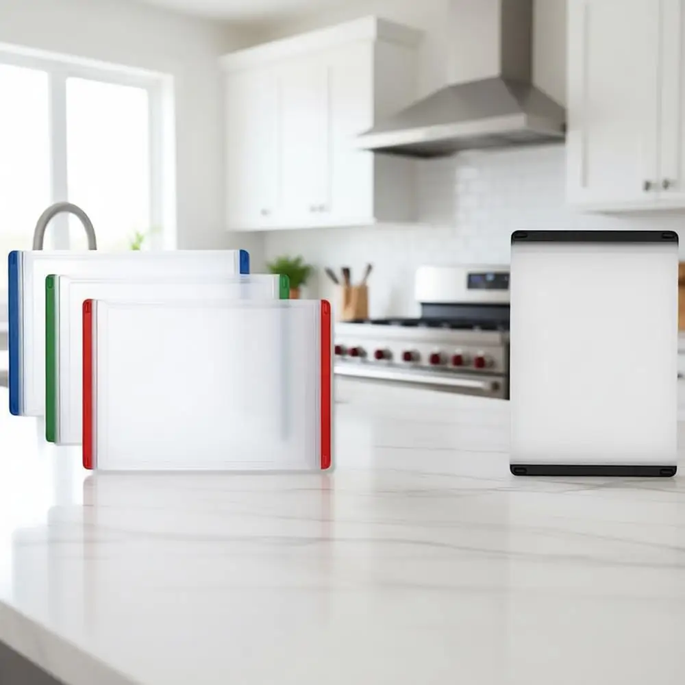 

Набор из 3 пластиковых разделочных досок (красный, зеленый, синий) для повседневного использования на кухне