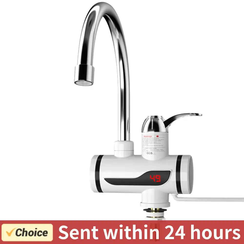 Electric Hot Water Heater Faucet 3000W Hot Cold Mixer Tap 360 Degree Rotation Tankless Water Heater Digital for Kitchen Bathroom