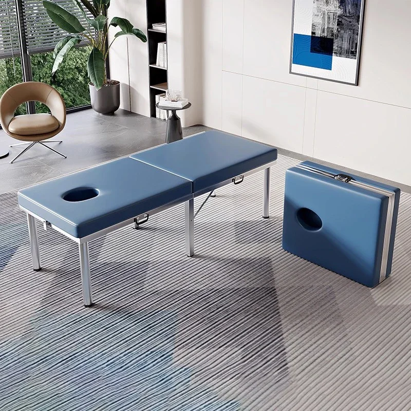 #Fold Portable Massage Bed Space-saving Design SPA Massage Table Cervical Spine Eyelashes Lettino Per Massaggi Salon Furniture